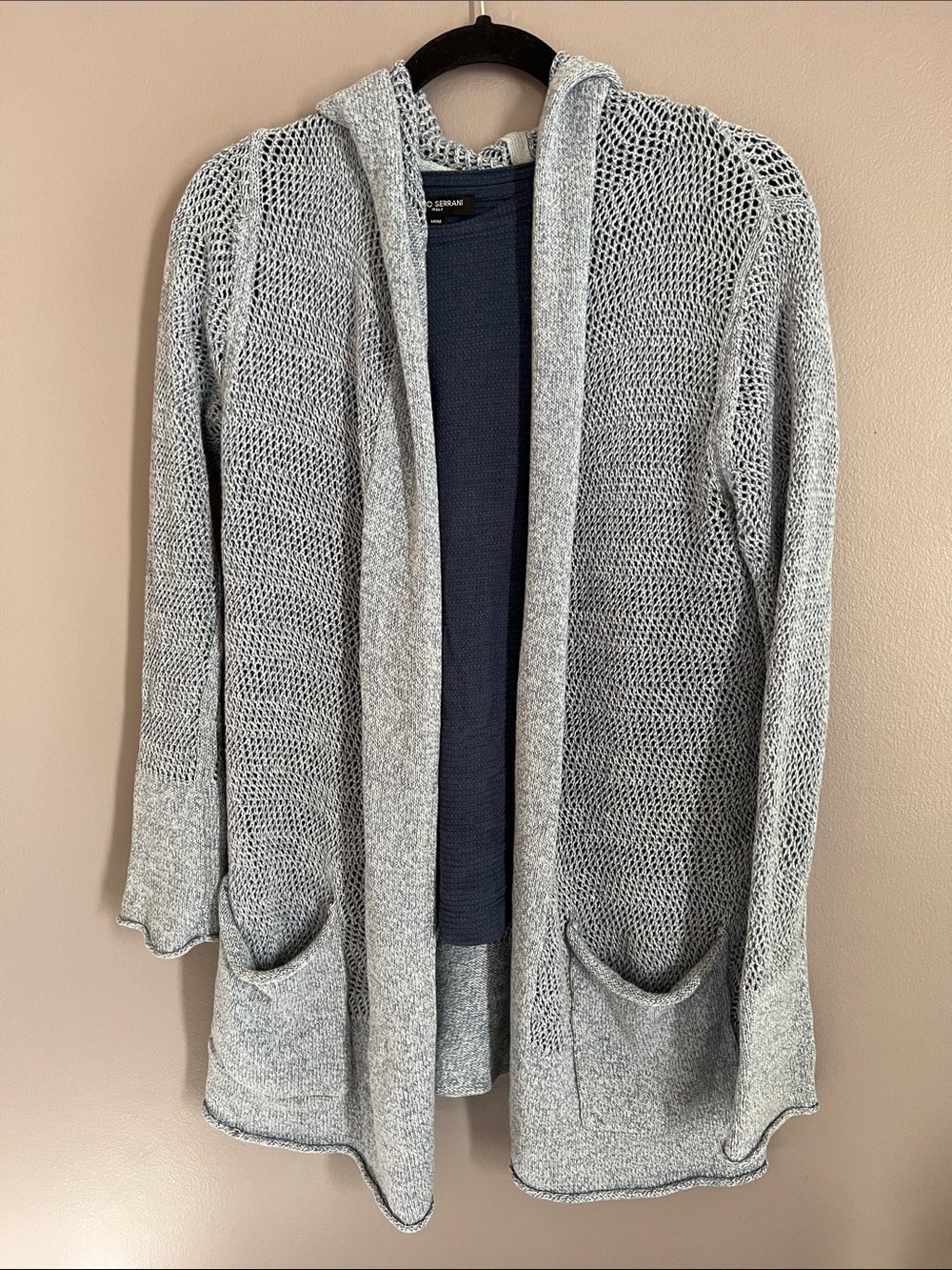 Eddie Bauer Blue Hooded Cardigan